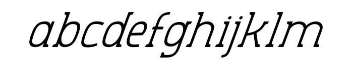 Aero Sans Light Slant Font LOWERCASE