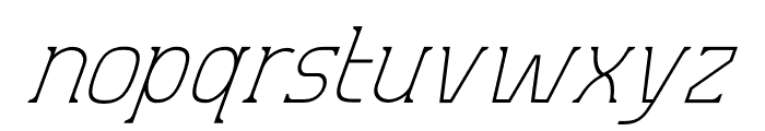 Aero Sans Thin Slant Font LOWERCASE