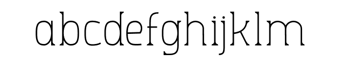 Aero Sans Thin Font LOWERCASE