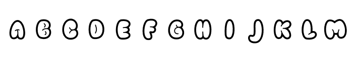 Aero Tag Outline Font UPPERCASE