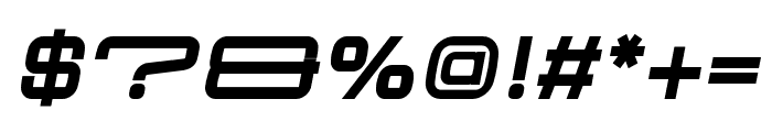 Aerodome Bold Oblique ExtraWide Font OTHER CHARS