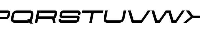 Aerodome Bold Oblique ExtraWide Font UPPERCASE