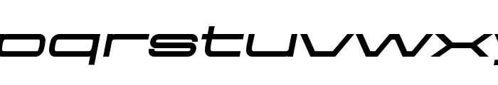 Aerodome Bold Oblique ExtraWide Font LOWERCASE