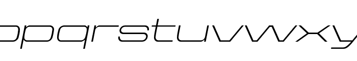 Aerodome Light Oblique Wide Font LOWERCASE
