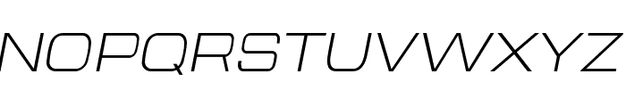 Aerodome Light Oblique Font UPPERCASE