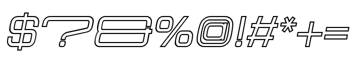 Aerodome Obliq OutlineExtraWide Font OTHER CHARS