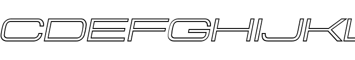 Aerodome Obliq OutlineExtraWide Font UPPERCASE