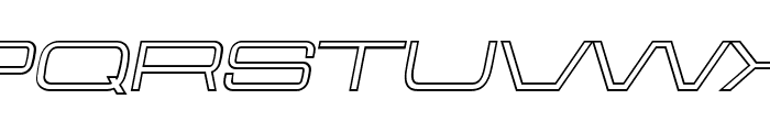 Aerodome Obliq OutlineExtraWide Font UPPERCASE