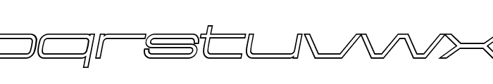Aerodome Obliq OutlineExtraWide Font LOWERCASE
