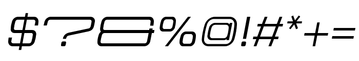 Aerodome Oblique ExtraWide Font OTHER CHARS