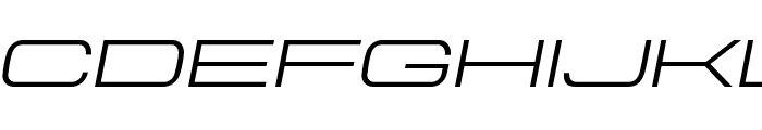 Aerodome Oblique ExtraWide Font UPPERCASE