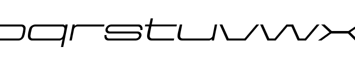 Aerodome Oblique ExtraWide Font LOWERCASE