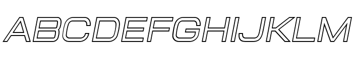 Aerodome Oblique Outline Font UPPERCASE