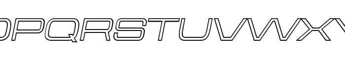 Aerodome Oblique OutlineWide Font UPPERCASE