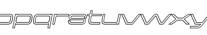 Aerodome Oblique OutlineWide Font LOWERCASE