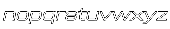 Aerodome Oblique Outline Font LOWERCASE
