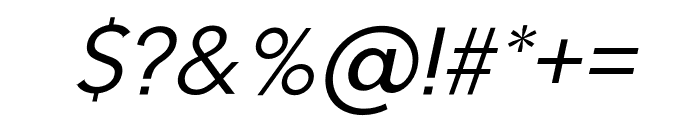 AeronomicSans-ThinItalic Font OTHER CHARS