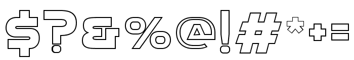 Aerospace Outline Font OTHER CHARS