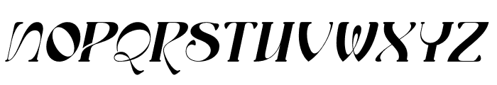 Aestera Italic Font UPPERCASE