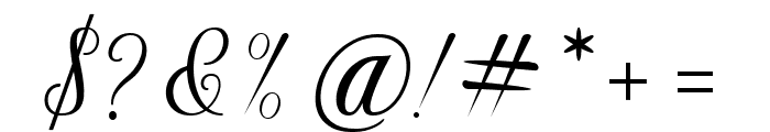 Aetrina Script Regular Font OTHER CHARS