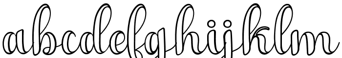Aeylina Outline Regular Font LOWERCASE