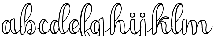 AeylinaOutline-Regular Font LOWERCASE