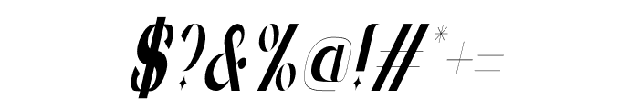 Afteris Moghu Condensed Italic Font OTHER CHARS