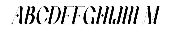 Afteris Moghu Condensed Italic Font UPPERCASE