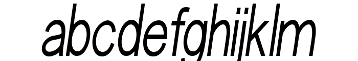 Aftermath Condensed Light Itali Condensed Light Italic Font LOWERCASE