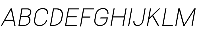 Aftetir Thin Italic Font UPPERCASE