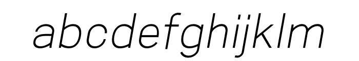Aftetir Thin Italic Font LOWERCASE