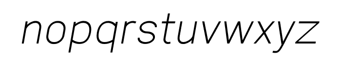 Aftetir Thin Italic Font LOWERCASE