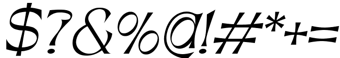 Agfiustor Italic Font OTHER CHARS