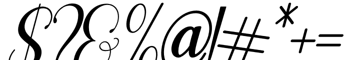 Agilia Italic Font OTHER CHARS