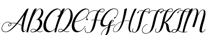 Agilia Italic Font UPPERCASE