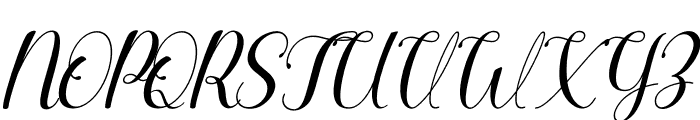 Agilia Italic Font UPPERCASE