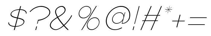 AginoeSans-Italic Font OTHER CHARS
