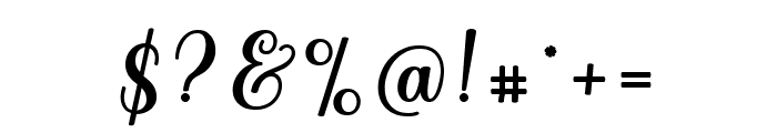 Agista Script Regular Font OTHER CHARS