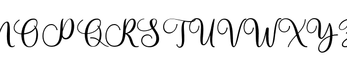 Agista Script Regular Font UPPERCASE