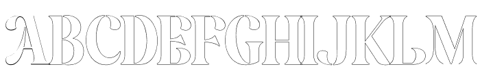 Agitan Outline Regular Font UPPERCASE