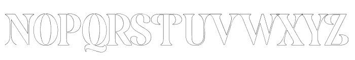 Agitan Outline Regular Font UPPERCASE