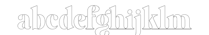 Agitan Outline Regular Font LOWERCASE