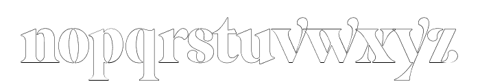 Agitan Outline Regular Font LOWERCASE