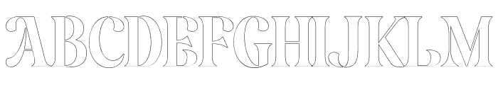 AgitanOutline-Regular Font UPPERCASE