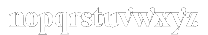AgitanOutline-Regular Font LOWERCASE
