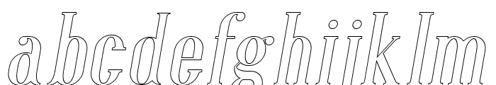 Aglow Outline Italic Font LOWERCASE