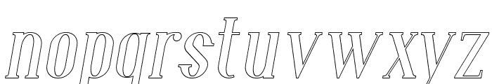 Aglow Outline Italic Font LOWERCASE