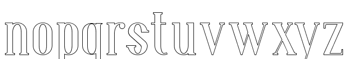 Aglow Outline Font LOWERCASE