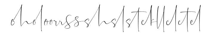Agustrush ligature Font LOWERCASE
