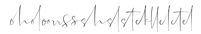 Agustrushligature Font LOWERCASE